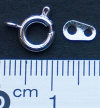 Spring clasp, Silver plated