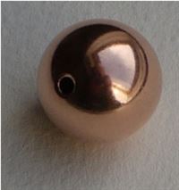 Copper bead, diam 16 mm